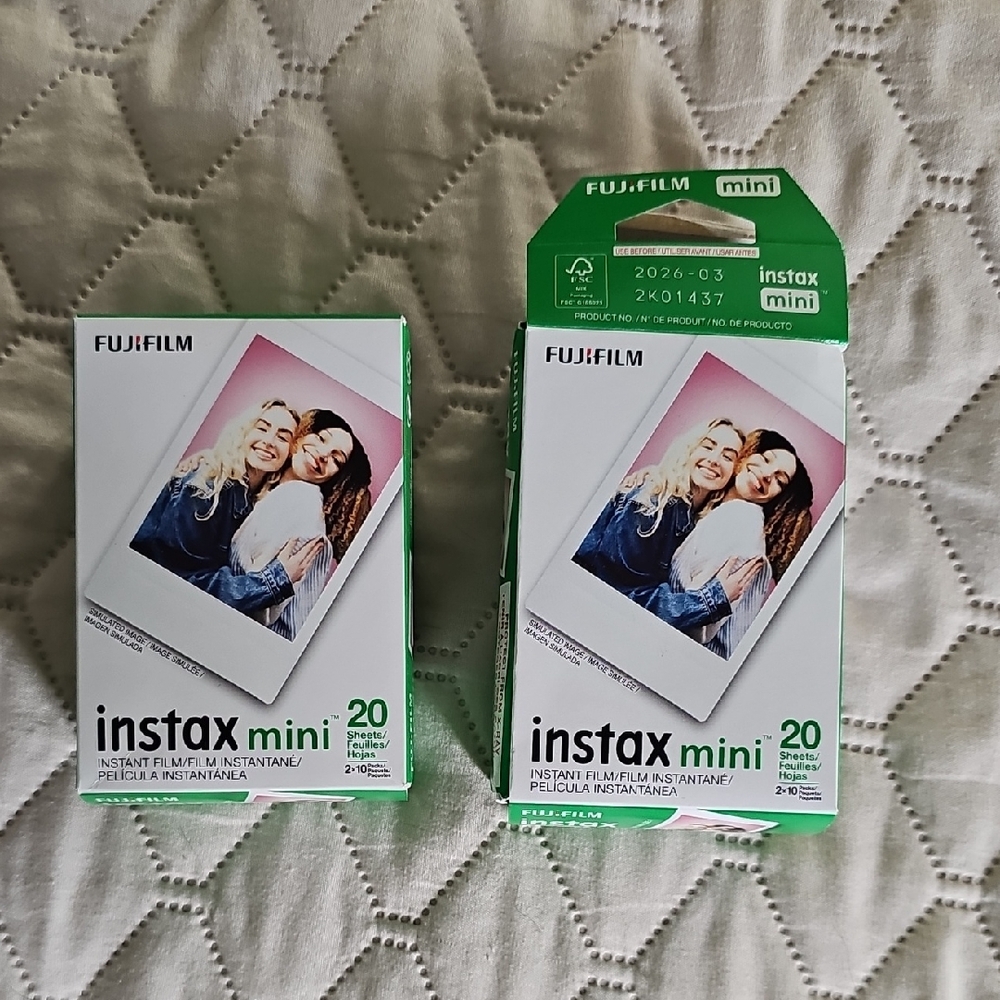 2 Boxes of Fujifilm Instax Mini Film Pack - 20 Sheets